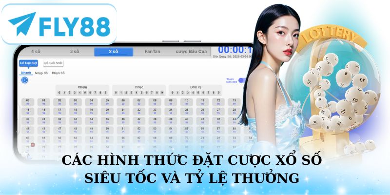 Các hình thức đặt cược và tỷ lệ ăn tương ứng trong xổ số siêu tốc