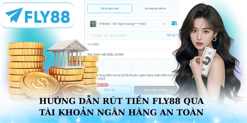 Hướng dẫn rút tiền Fly88 qua tài khoản ngân hàng an toàn